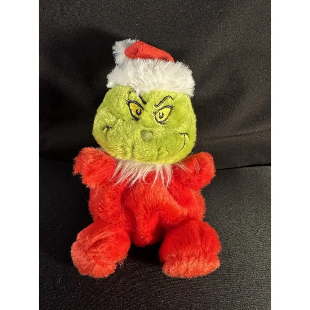 Aurora World Plush -Dr. Seuss Palm Pals Grinch Santa 5” and mini 8” pillow (K)
